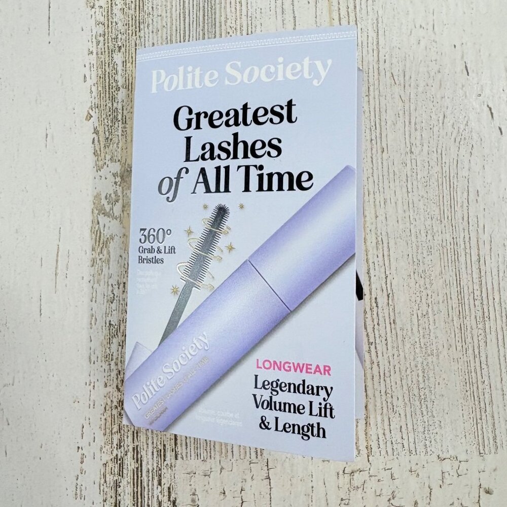 NEW Polite Society Greatest Lashes of All Time Mascara Sample Mini Trial